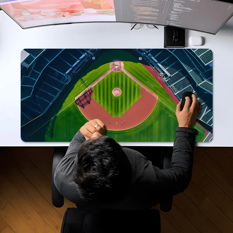 لوحة ماوس ألعاب ملعب البيسبول الممتدة - عرض جوي 89.92 × 39.88 سم لوسادة مكتب ملعب البيسبول مع قاعدة مضادة للانزلاق - #2