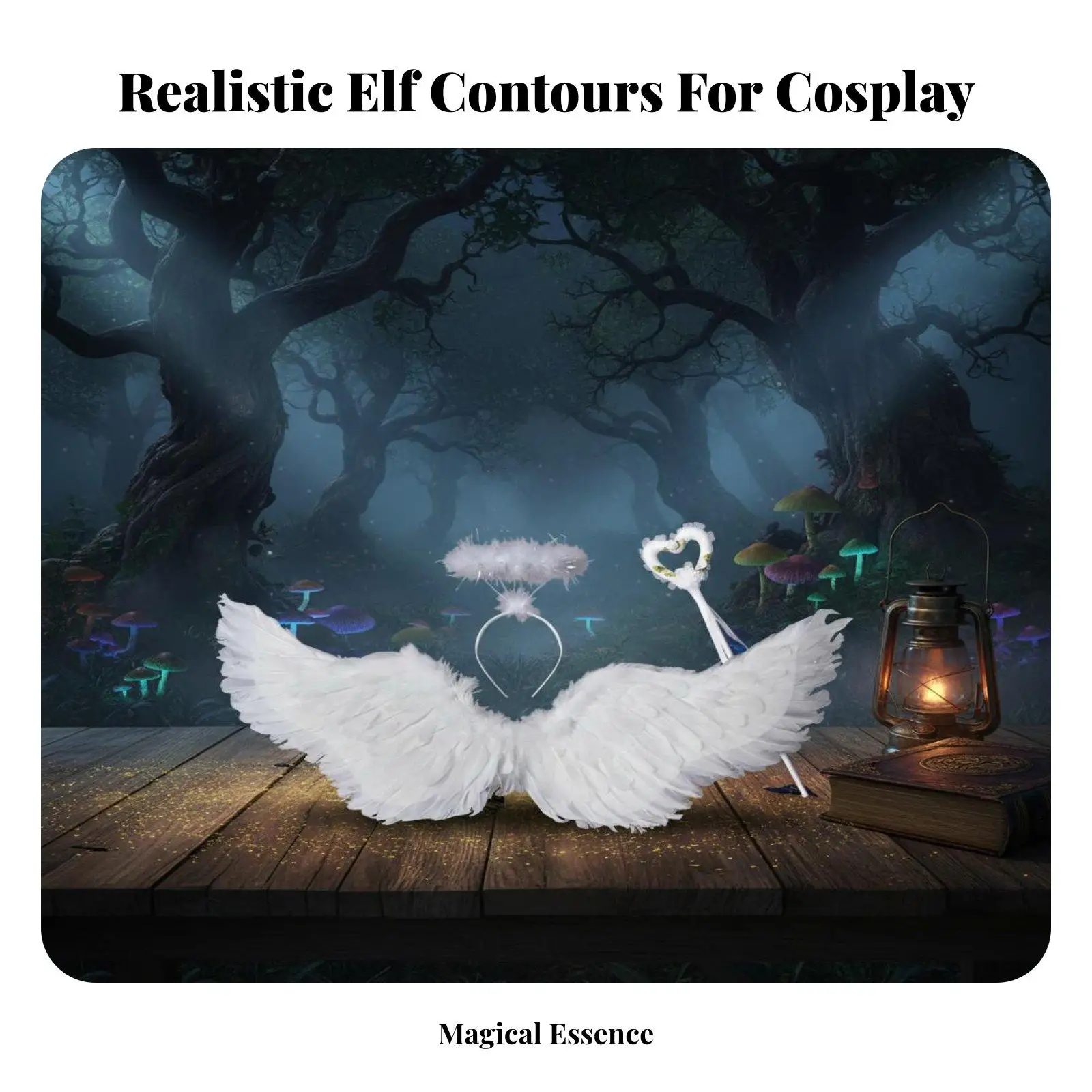 Elf Ear Clip Halloween Costume Accessory Latex Pointed Ear Tips for Cosplayers Mythology Lovers Comic Convention Themed Party