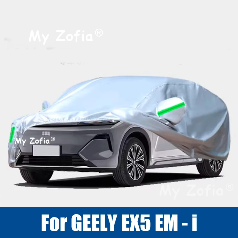 

Для Geely EX5 EM-i Galaxy Starship 7, полные автомобильные чехлы, уличные солнцезащитные чехлы, защита от УФ-лучей, снега, пыли, ткань Оксфорд, аксессуары