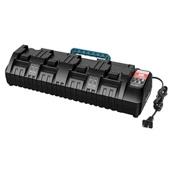 N14 N18 110-240V Li-ion Battery Charger for Milwaukee M18 48-11-1815 48-11-1828 48-11-2401 48-11-2402 4-Port 3A Charger