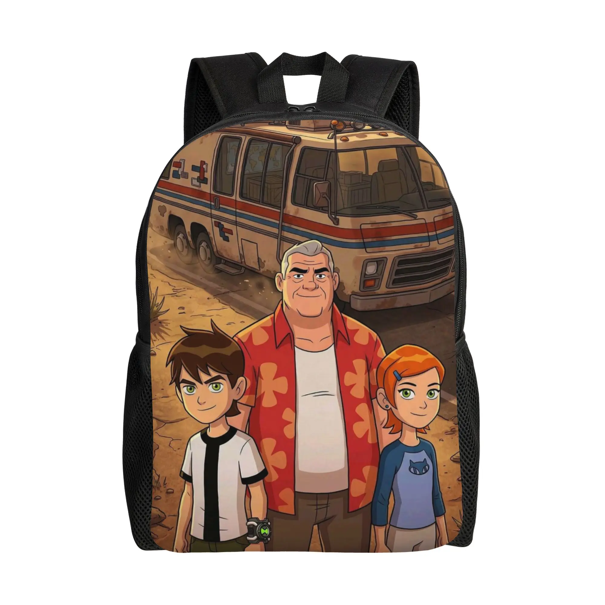 Back to school season Large Capacity Ben10 Family RV Desert Scene Rucksack  Couple Backpack