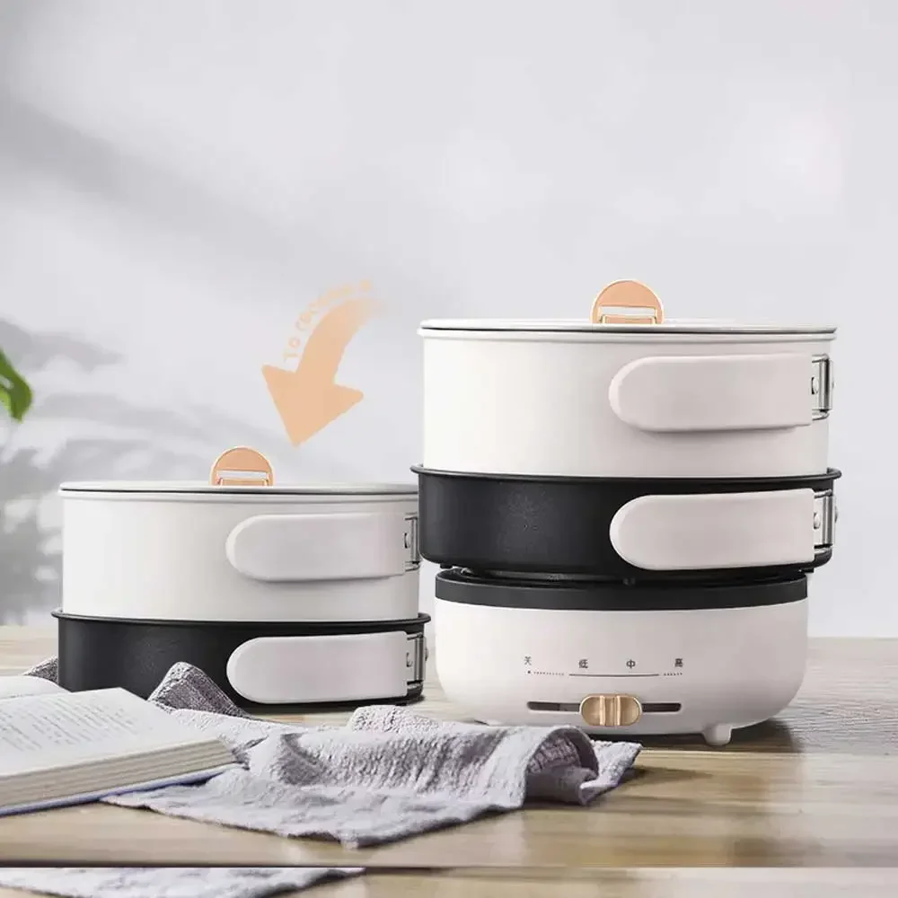 

#v Portable Travel Cooking Pot Multi Cooker Multifunctional Steaming Frying Folding Panela Eletrica Mini Multi Cooker