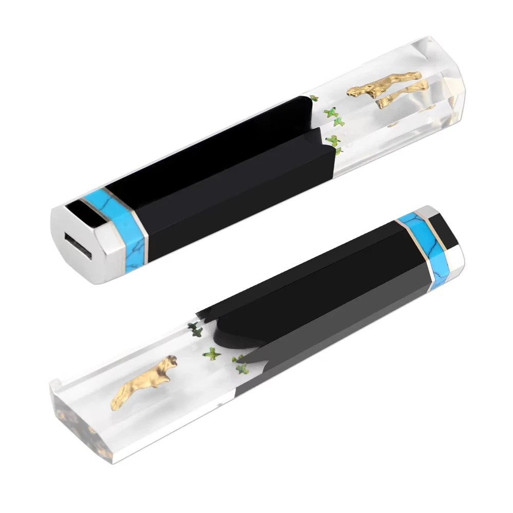Transparent Resin & Black Octagonal Knife Handle Factory Customized DIY Knife Making Accessories For Chef Knife Sashimi Knife