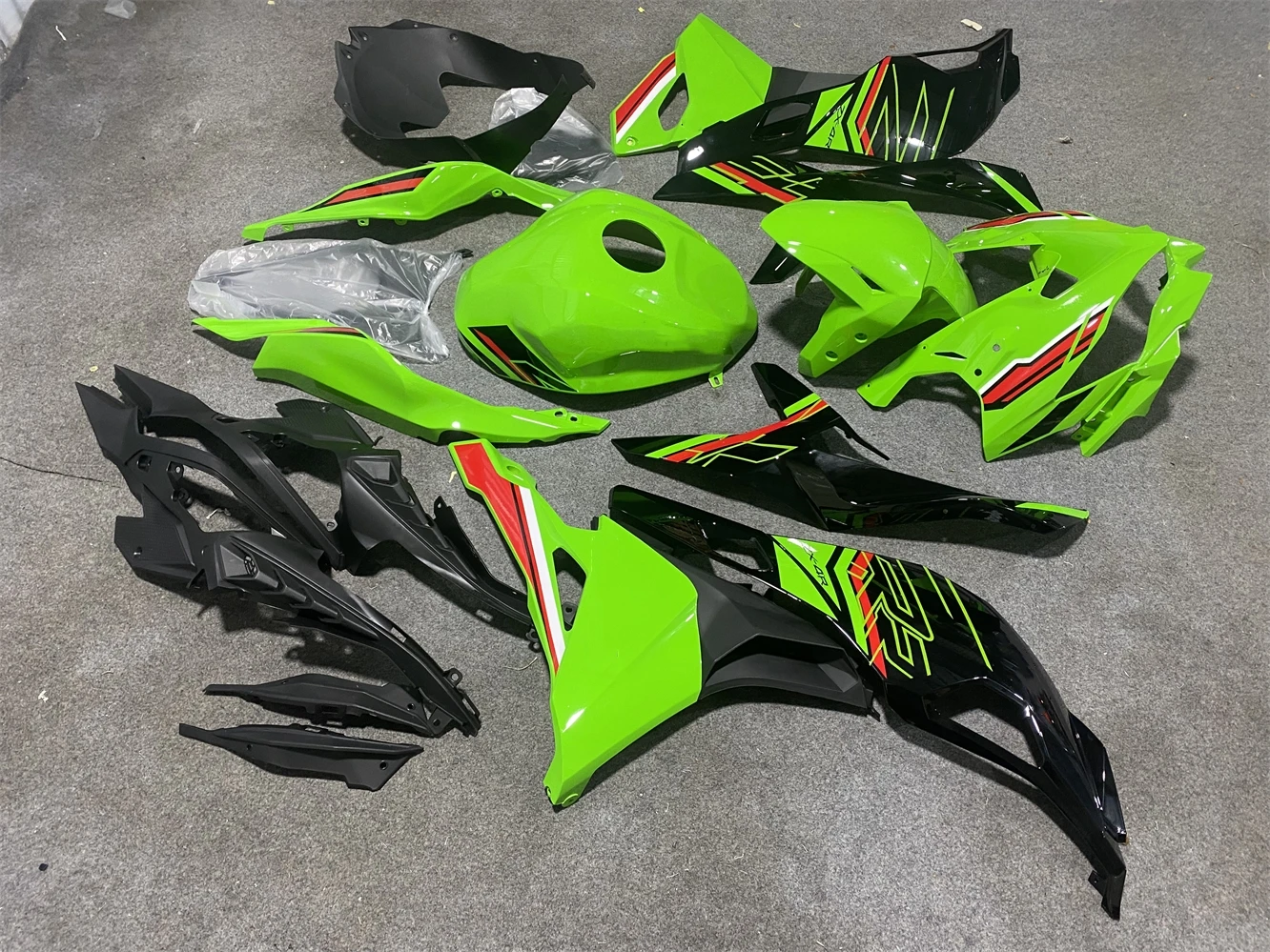 Motocicleta ABS Injection Fairings Kit, Conjunto de carroçaria, verde, preto, vermelho, alta qualidade, apto para ZX-25R, ZX-4R, 2019, 2020, 2021, 2022, 2023