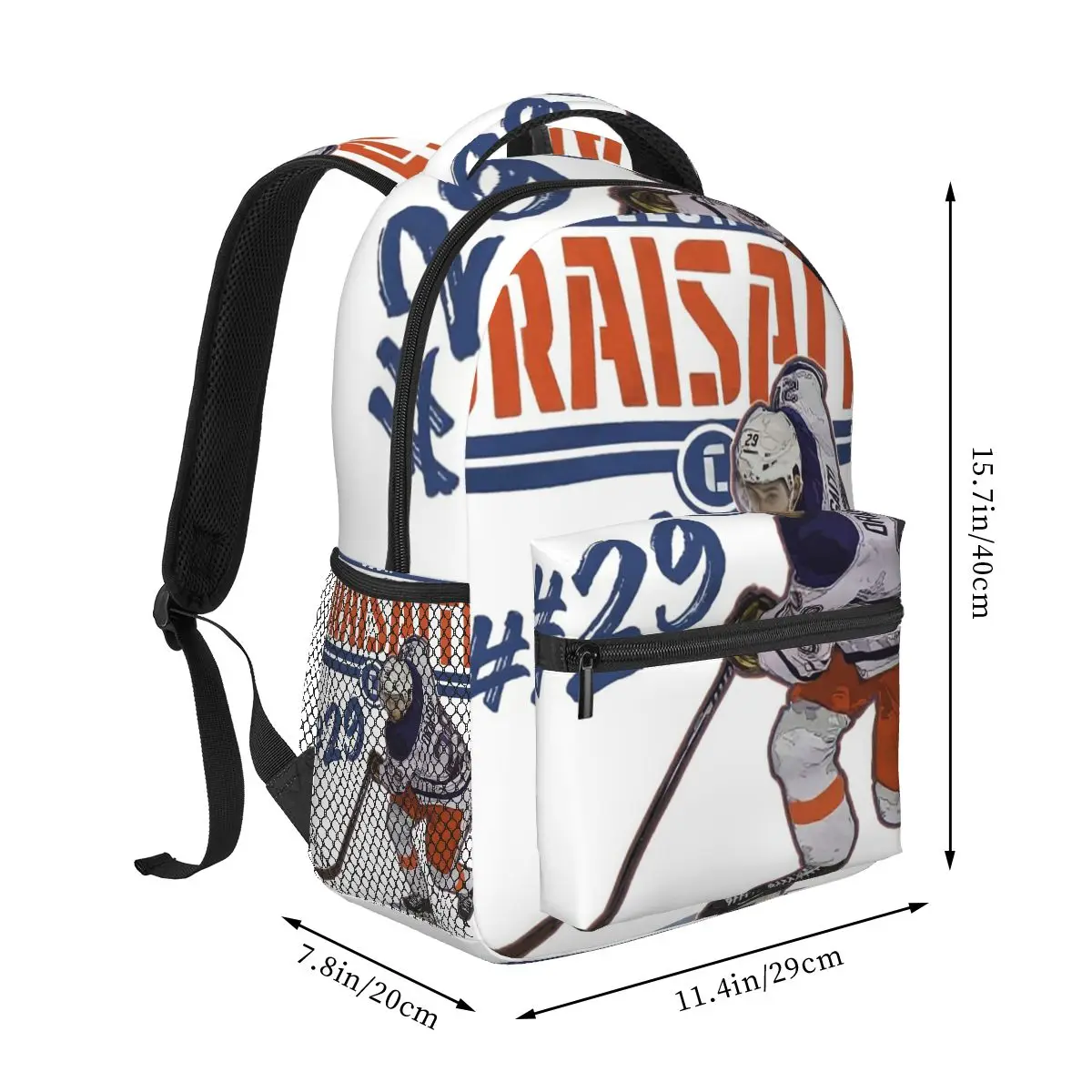 Connor McDavid 97 For Edmonton Oilers Fans Backpack Student Boys Girls BookBag School Bag Laptop Shoulder Bags for Men Women
