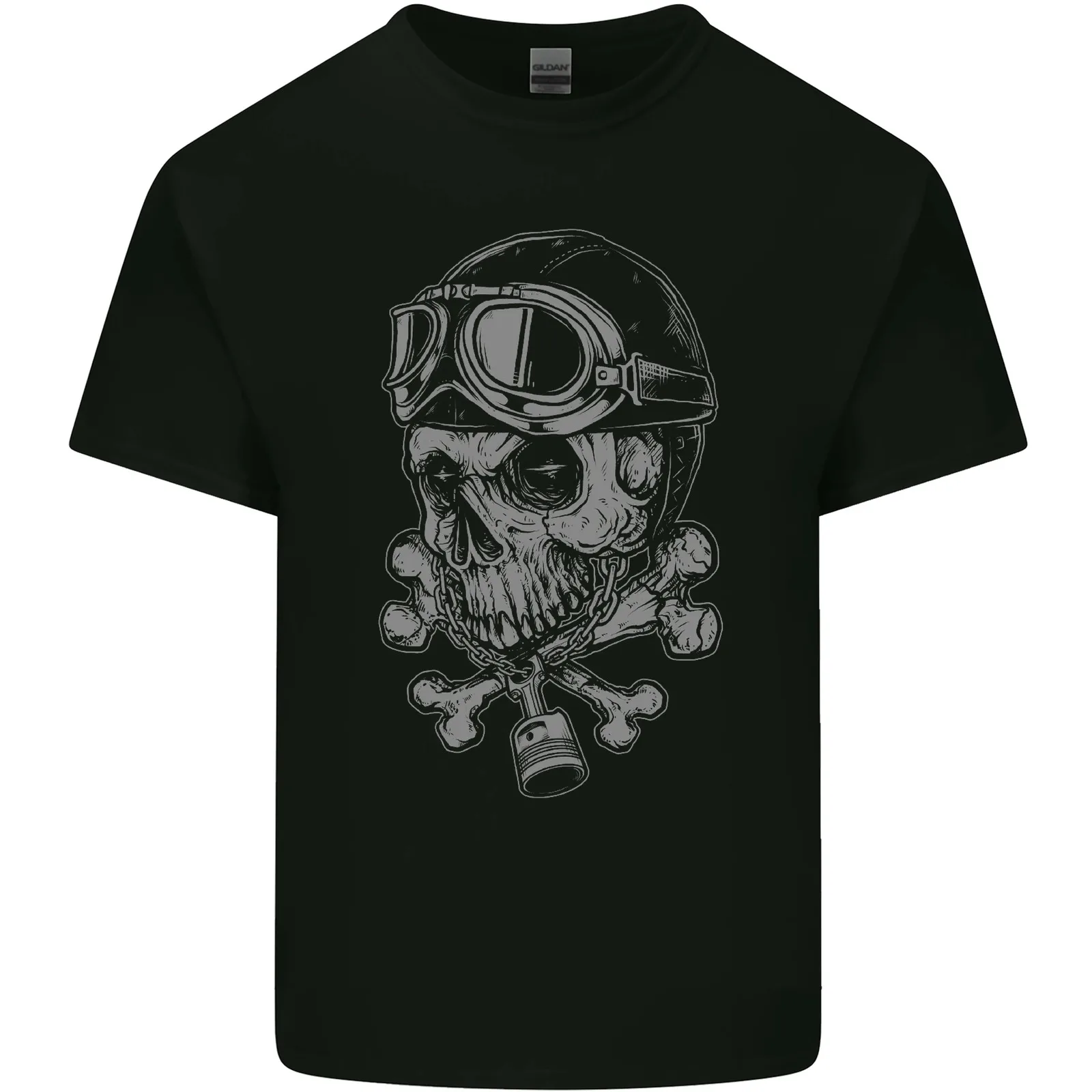 

Biker Skull Rider Motorbike Motorcycle Mens Cotton T-Shirt Tee Top