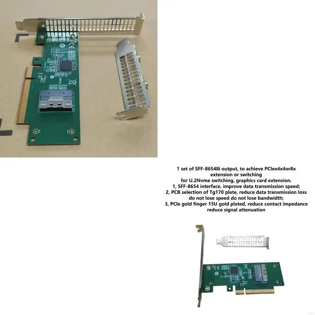 

900F PCIe4.0 to SFF-8654 desktop Computer Expansion Card for NVME Adapter