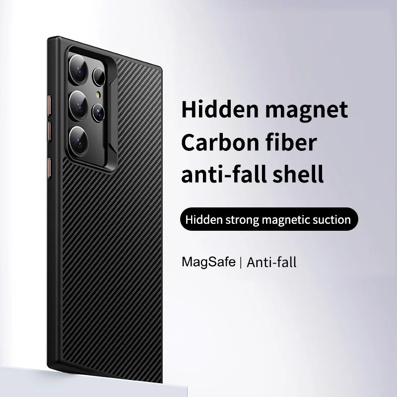 

MagSafe Phone Case for Samsung S25 Ultra S24 Plus S23 Protective Case Hidden Magnetic Attachment Magnetic Shock Proof Cover