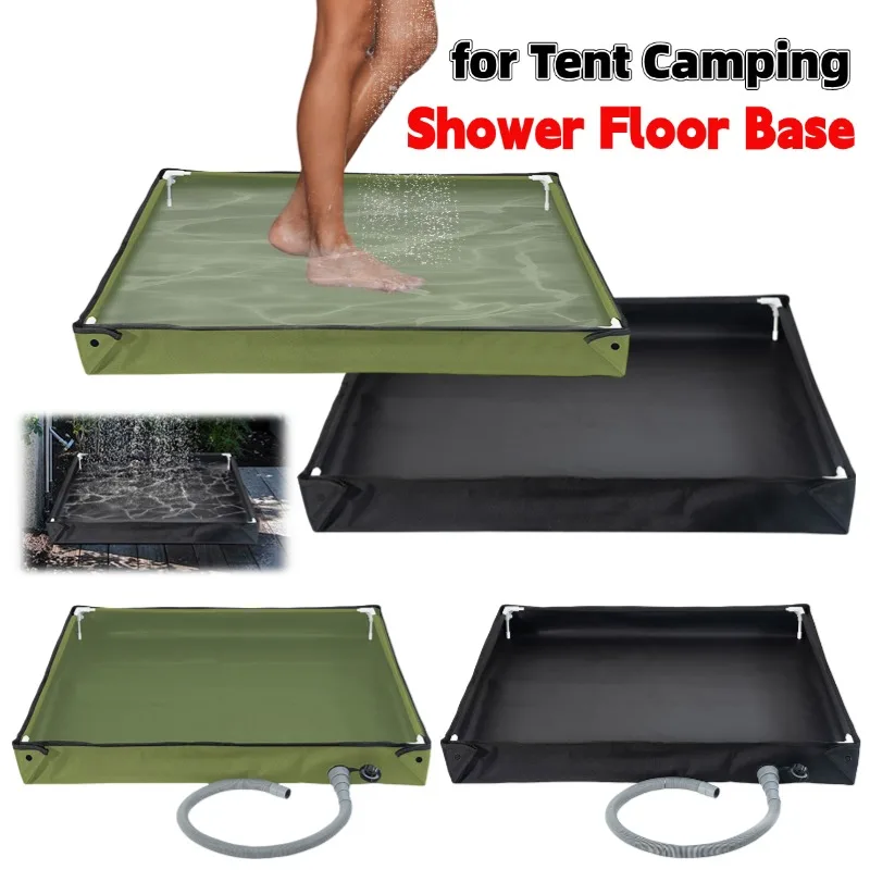 Camping Shower Tent Floor Base Foldable Outdoor Tent Shower Tray Pan Multipurpose Pets Bath Shower Basin Base For Beach Travel