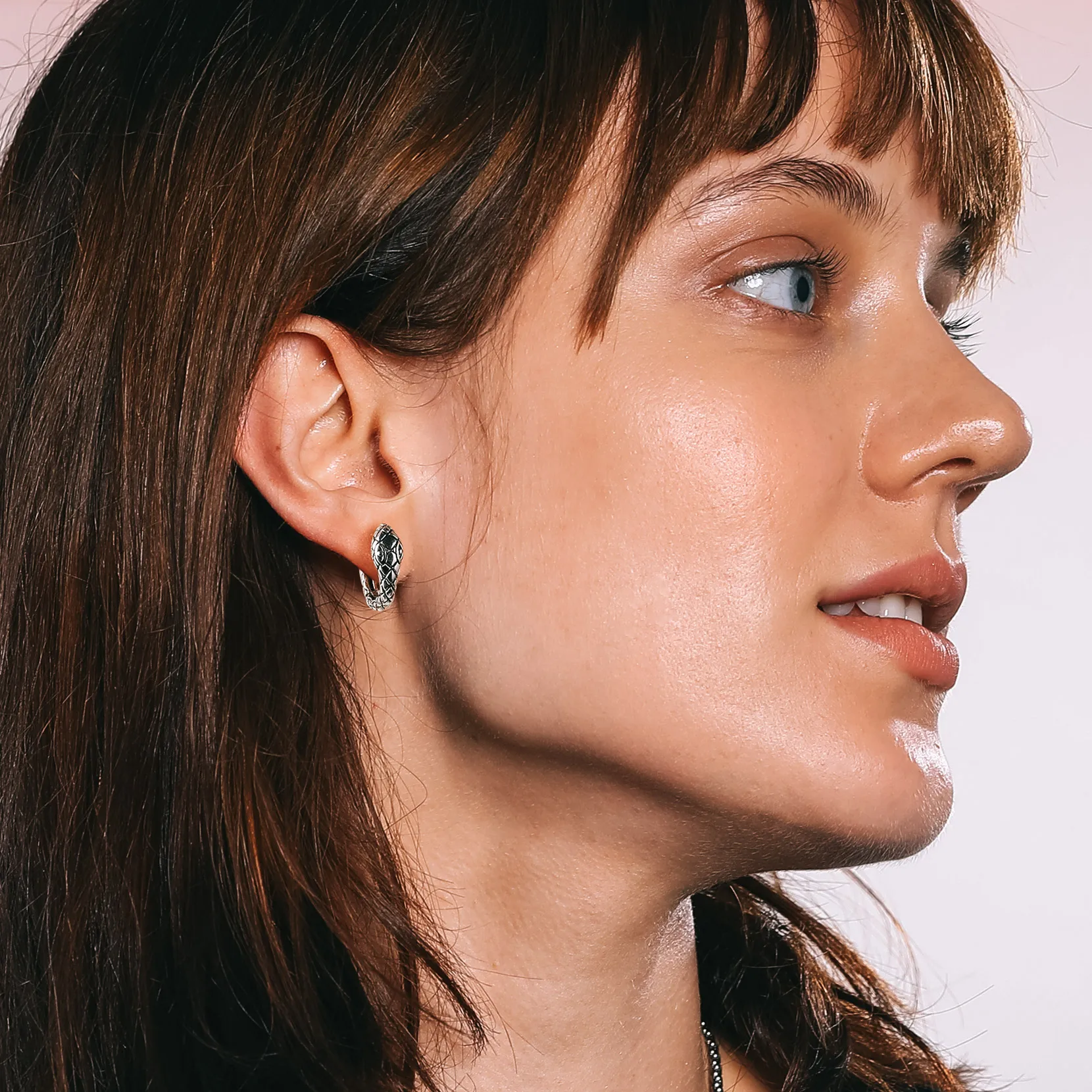 Punk Stainless Steel Snake Hoop Earrings fro Men Women Hip Pop Jewelry Unisex Daily Wear