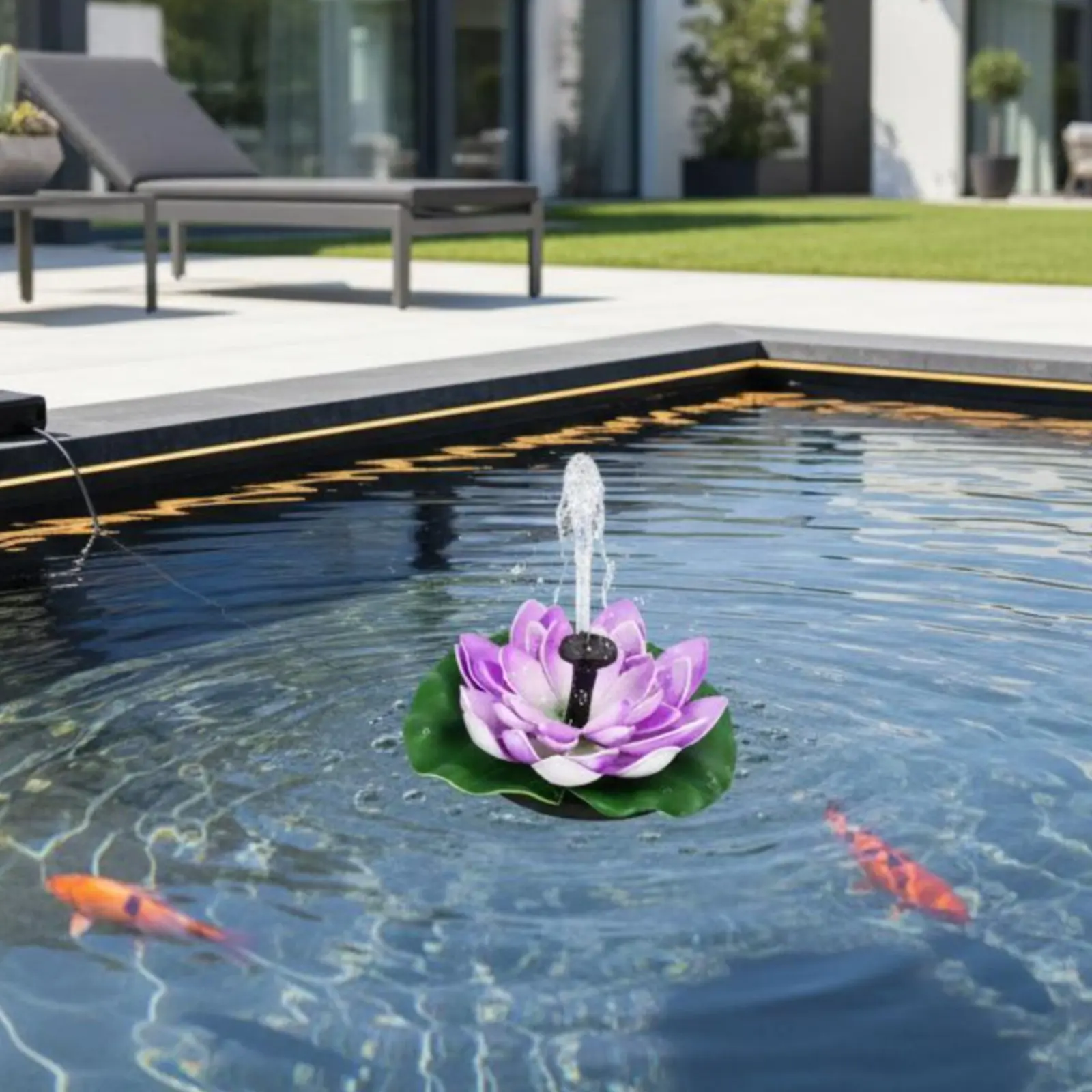 

40 Pieces Floating Lotus Fountain Easy to Install Lotus Pad Water Fountain Outdoor Decoration Weather-Resistant for Pond