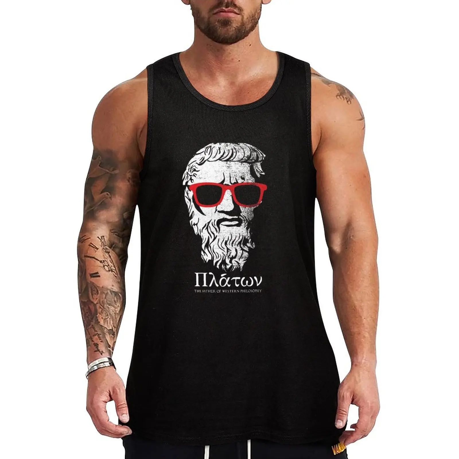 Cool Plato Father Of Western Philosophy Tank Top Débardeur ultra doux, confortable, respirant, sans manches