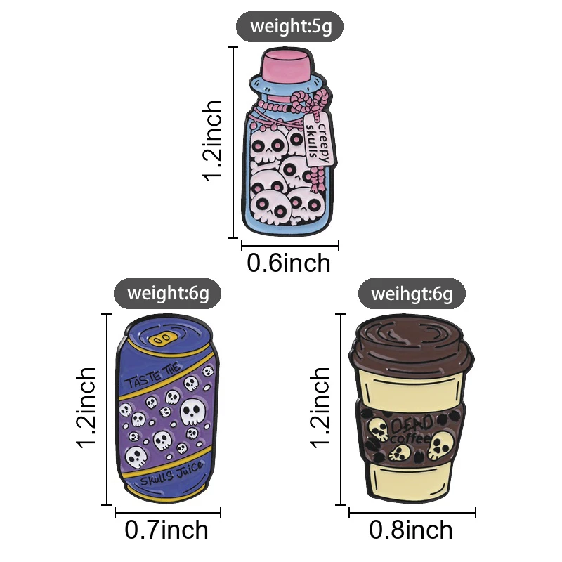 14styles Lustige Getränke-Emaille-Anstecknadeln: Koala, Panda, Kaffee, Wasser, Bier, Milch Broschen – Witziger Ambition-Soda-Schmuck als Geschenk für Freunde – Detail 8