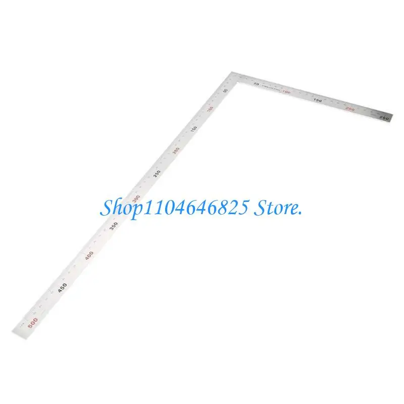 Stainless Measure Ruler L Right Angles Ruler 1.2 mm Thickness Layout Template Tool 90 Degree Framing Square Ruler