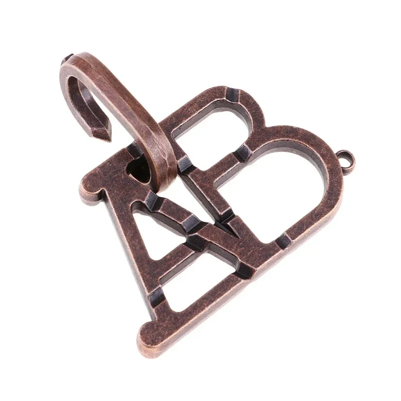 ABC 잠금 퍼즐 Unwrap 장난감 금속 퍼즐 두뇌 티저 성인을위한 IQ 게임 어린이 교육 퍼즐 장난감