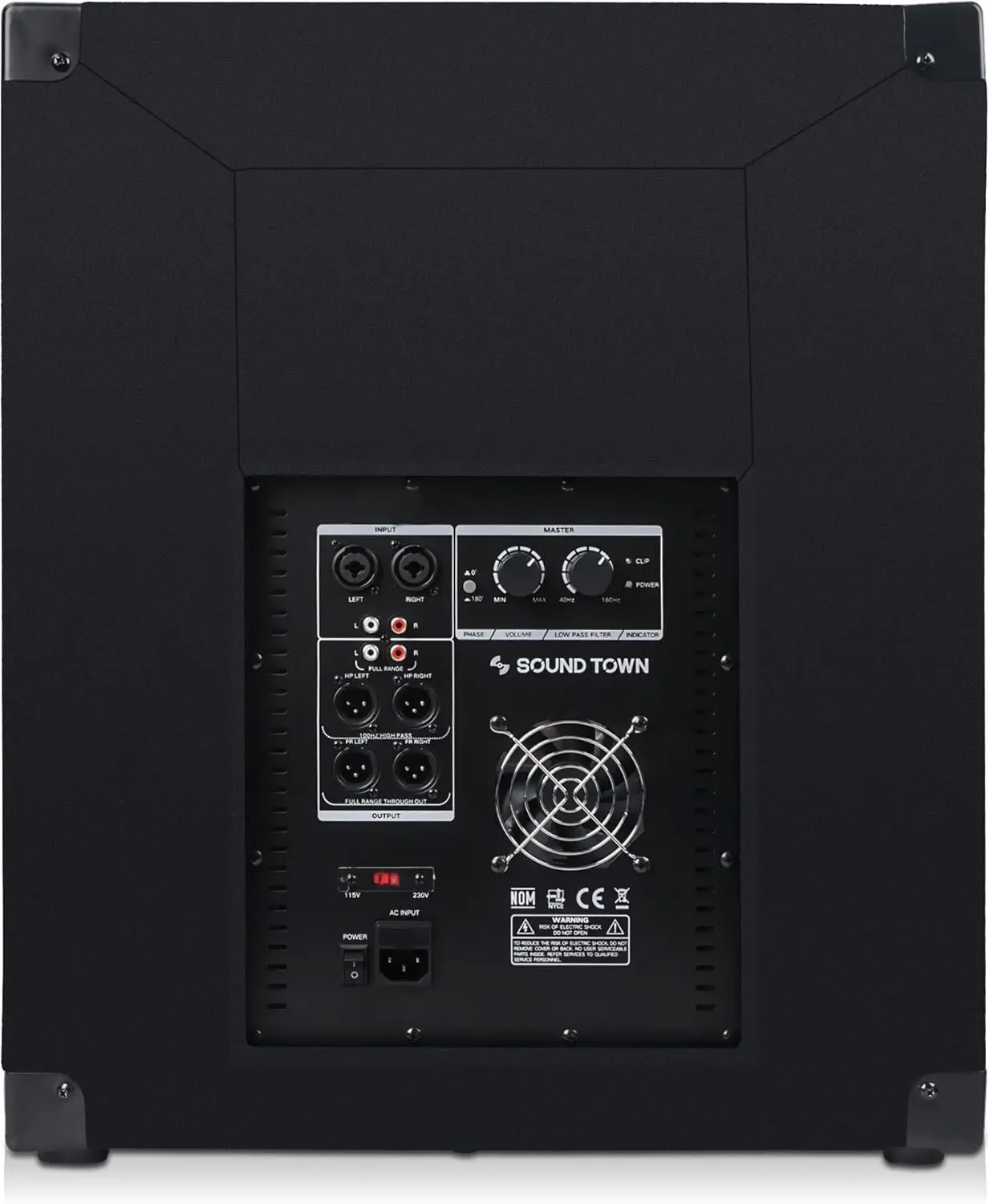 مضخم صوت كهربائي من سلسلة ساوند تاون ميتيس 2400 وات 18 بوصة 45.7 سم مع مضخم صوت من الفئة D، 4 بوصة (تقريبًا) 10.2 سم) ملف صوتي،