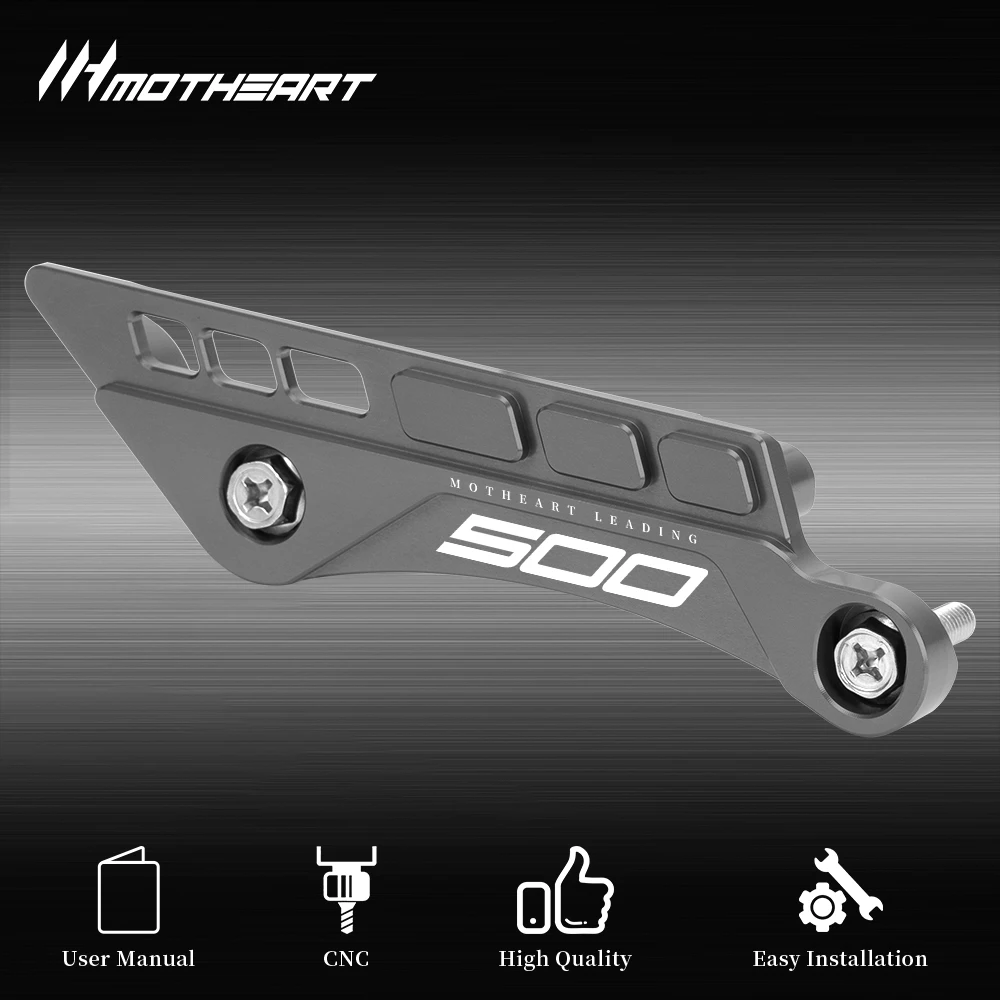 Rear Swingarm Impact Guard Cover For 500 EXC-F 2015-2023 Swingarm Chain Guide Protector Bolt‑on 500 exc-f Accessories (Black)