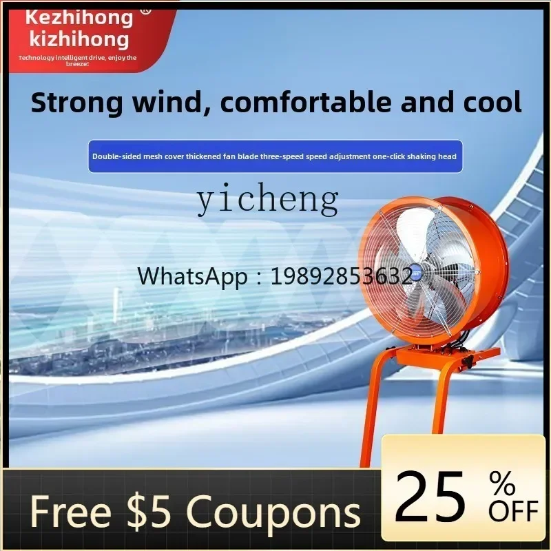 

DF industrial electric fan large wind commercial factory restaurant food stall special powerful floor fan