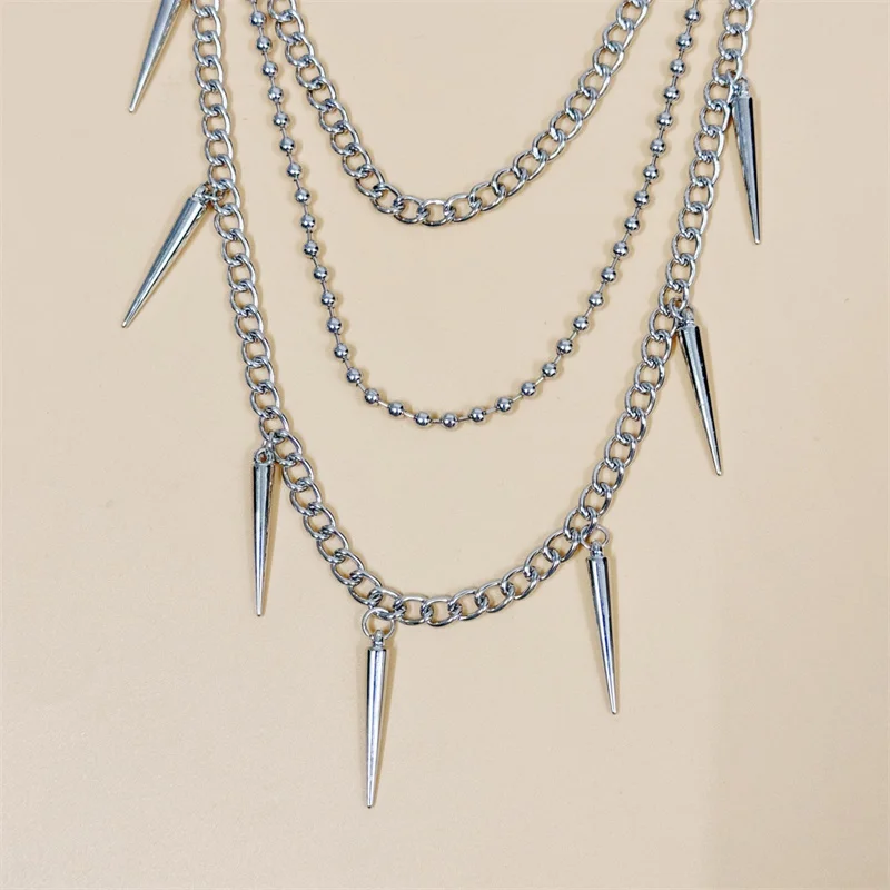 New Hip-hop Punk Metal Rivets Pants Chain Multi-layer Waist Chain Dress Up Pants Hundred With Jewelry