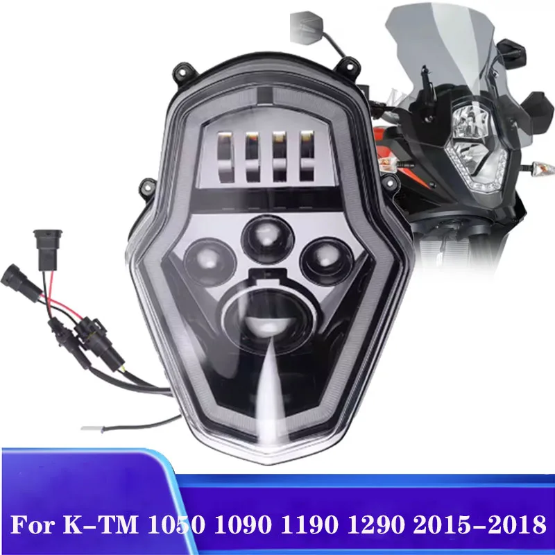 

12V Motorcycle LED Headlight For K-T-M 1050/1090/1190/1290 ADVENTURE 2015 2016 2017 2018 Headlamp With DRL