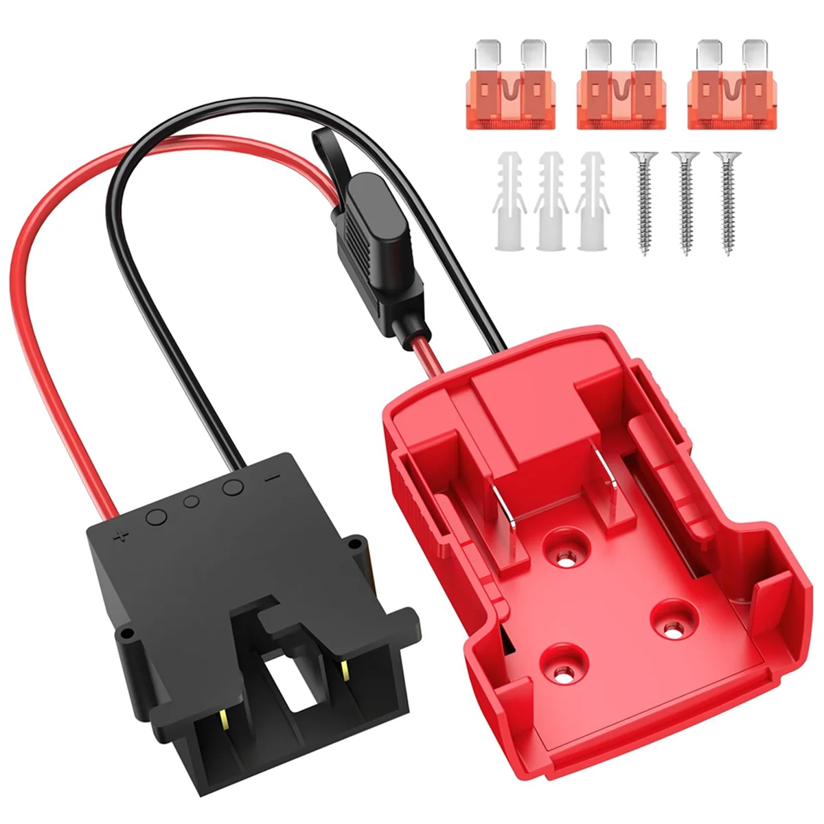 Power Wheels Adapter for Milwaukee M18 Battery with Wire Harness Connector 12AWG Wire with 40A Fuse for Fisher-Price 12V