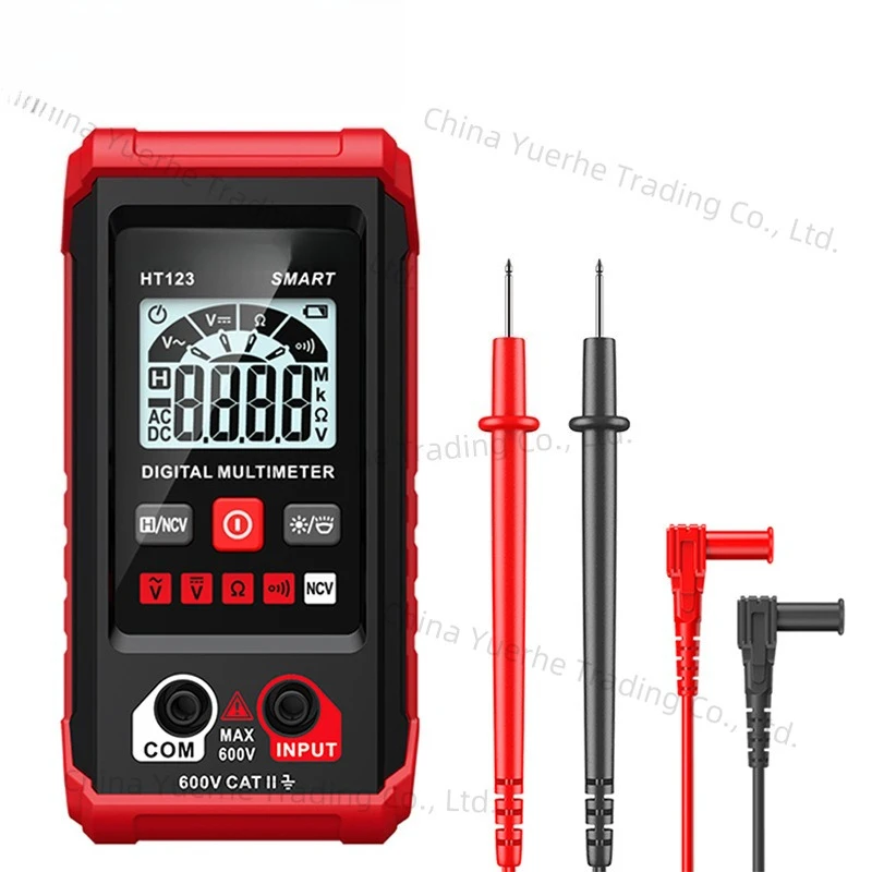 123 Mini Multimeter Electrician Maintenance Digital Display Universal Meter Intelligent Anti-Burn Household Digital Multimeter