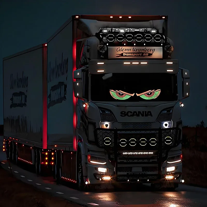 LED Truck Car Devil Eye Large Screen Animation Pattern Lighting Display For Windshield LED Pixel Panel Lighting Scrolling 12/24V