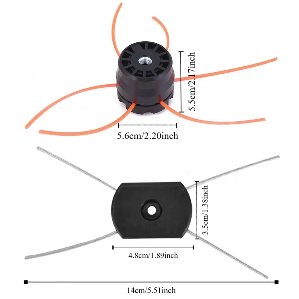 2 قطعة عالية الكفاءة العشب الانتهازي رئيس مقاومة للاهتراء سهلة التركيب جزازة العشب رئيس العملي دائم العالمي إزالة الأعشاب الضارة رئيس #6