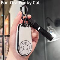 For Great Wall Ora Funky Cat TPU Car Key Cover Black Cat\\THE NEXT ORA CAR\\White Cat Car Key Full Package Protective Case