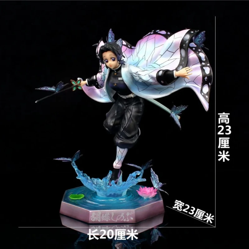 23cm Hot Demon Slayer Anime Figure Kochou Shinobu Perimeter Pvc Model Statue Desktop Decoration Ornaments Christmas Gifts Toys view 3