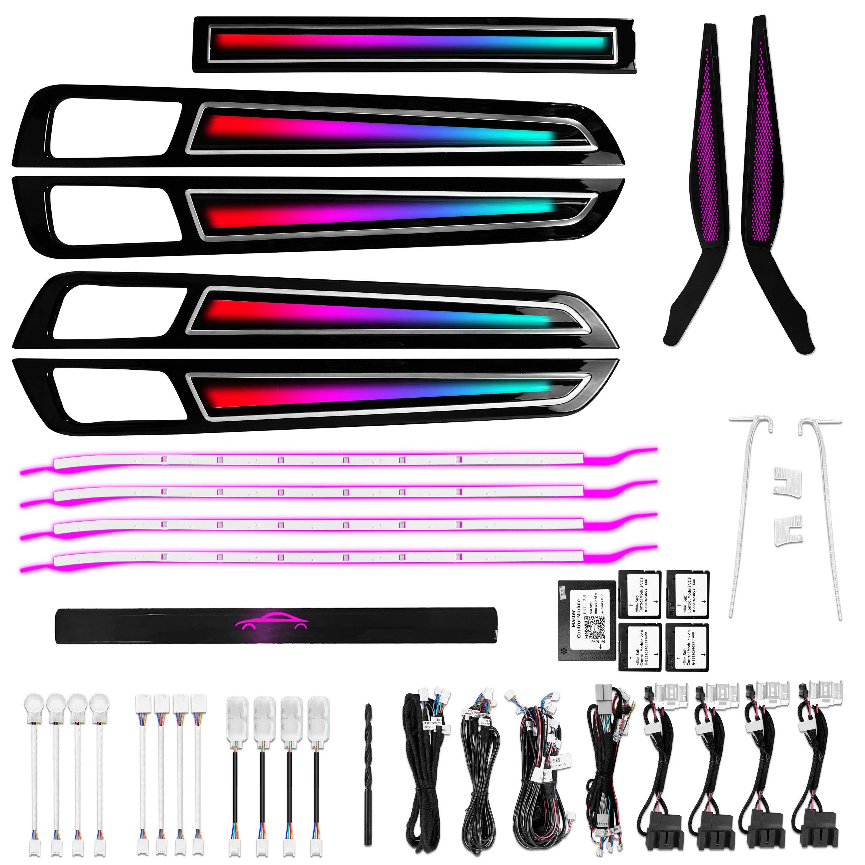 CRIS A-Class (W177) Ambient Light Dynamic Colorful Car Interior LED Light Decor Panel TPU ABS CC-CAR Upgrade Kit