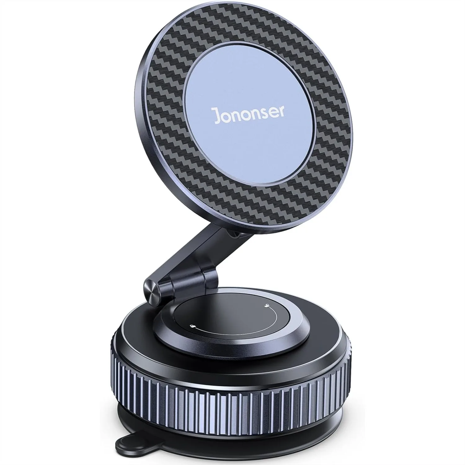 

Magnetic Suction Phone Mount For Car Dashboard Windshield 360 Degree Adjustable Foldable Phone Holder For iPhone 17 16 15 14 13 12 Series Carbon Fiber Aluminum Alloy