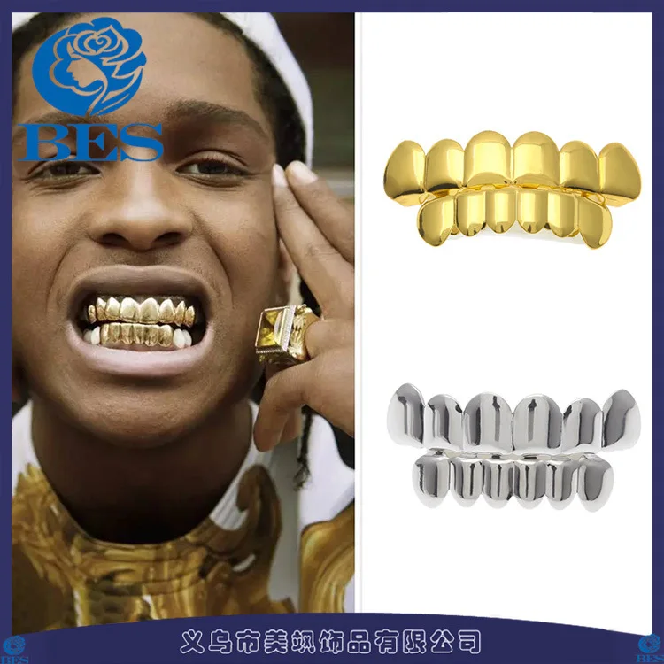 

Hiphop Grillz Hip Hop Braces, Halloween Braces Gold Braces Wolf Teeth Dress Up Trendy Accessories