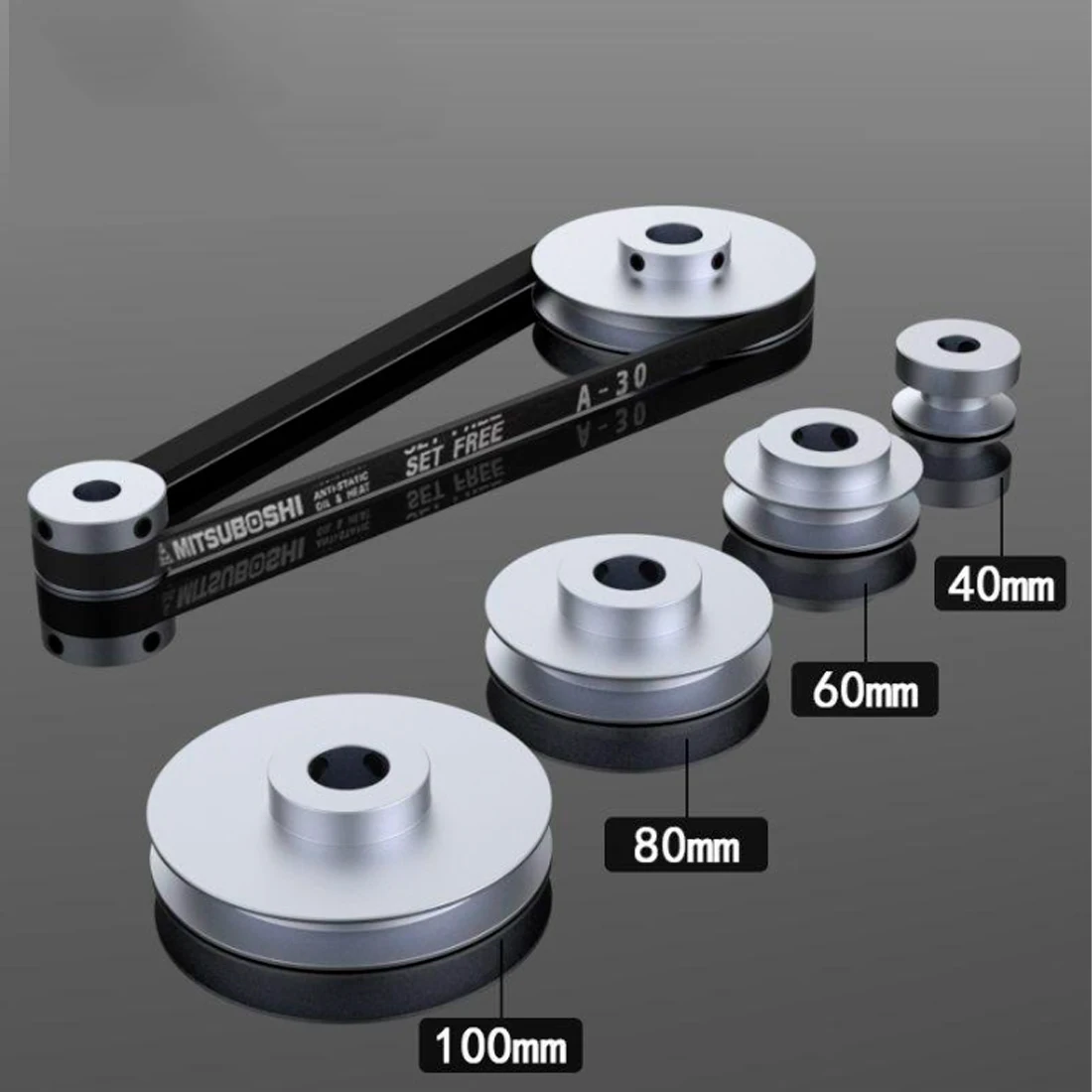 Motor Belt Drive Wheel 40mm 60mm 80mm 100mm V-belt Pulley, Single Groove, A- type V-belt Pulley ID:8mm~30mm 4