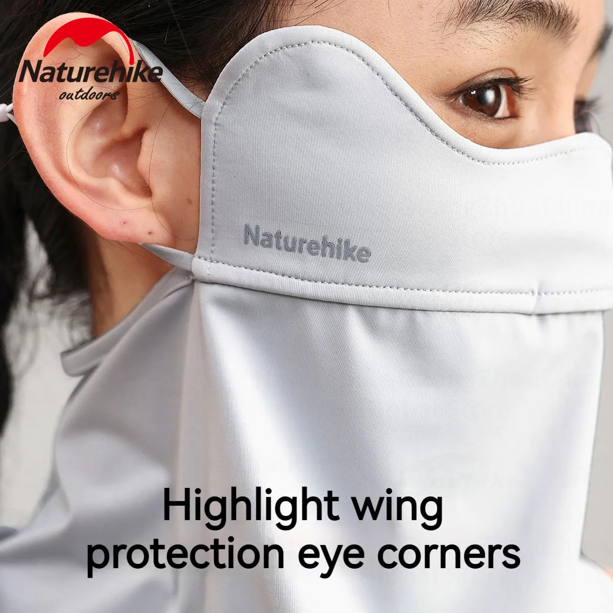 Naturehike Ice Silk Sun Protection Face Mask Cover Neck Scarf UV Protection Sunscreen Breathable Summer Cycling Driving Mask