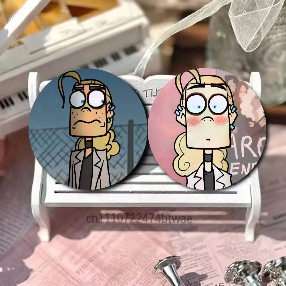 cool Art Metal Family Dee 2 piece set Badges On Backpack Jacket Cartoon Round Brooches Acrylic Button