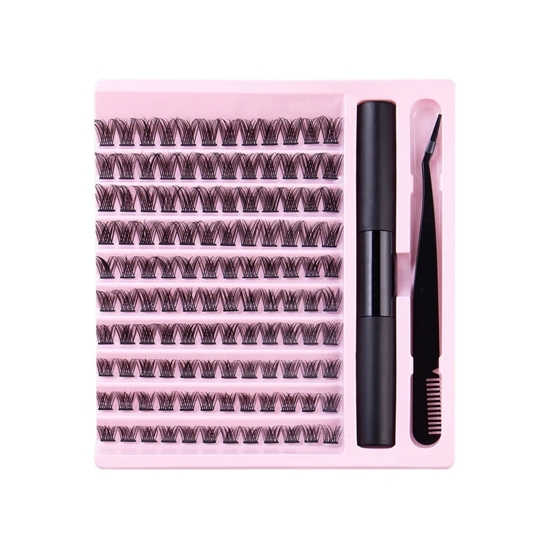 Diy Lash Extension Kit Lash Clusters Met Waterdichte Sterke Hold Lash Bond En Wimper Pincet Lash Cluster Kit