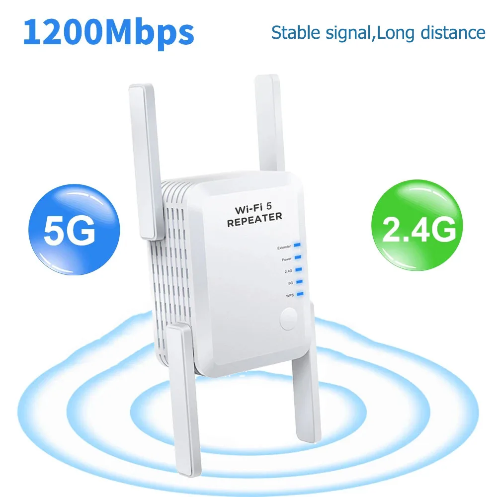 WiFi 5 AX 1200M Ultra Fast WiFi Repeater WiFi Range Extender WiFi signal Booster for Enterprise,Soho,Home