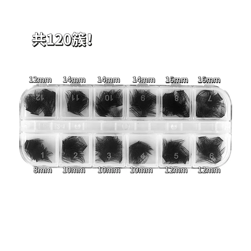 HBZGTLAD بالجملة 120 قطعة مزيج شريط ناعم مجزأة حزم كاذبة لتقوم بها بنفسك مجموعات فردية لاش ملحقات فو المنك جلدة