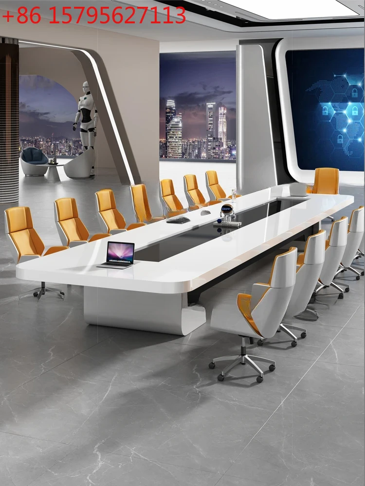

Paint Conference Table Long Table Simple Modern Large Negotiation Desk White Conference Long Table