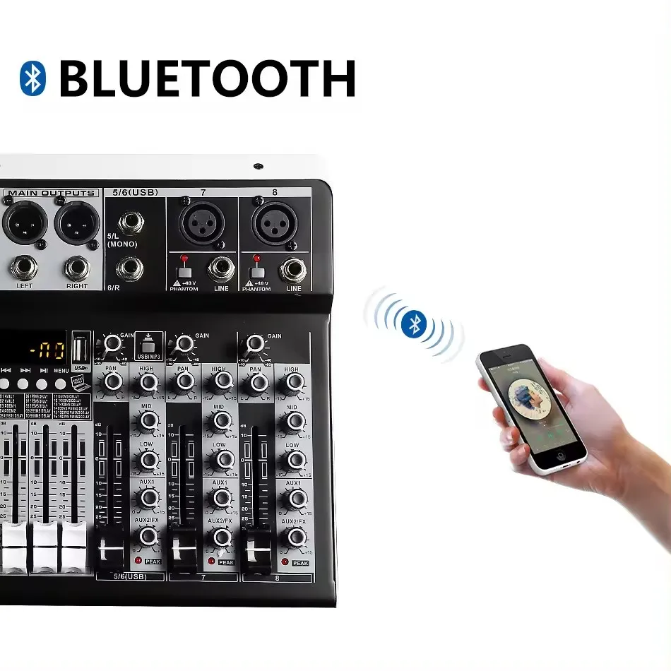 Профессиональная 8-канальная звуковая аудиоконсоль DSP Effector Stage Controller Dj Mixer для шоу