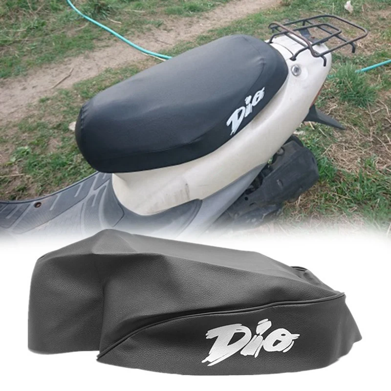 2X Motorcycle Seat Cover Imitation Leather Seat Cover For Honda DIO AF17/AF18 Motorcycle Modification Black image 4