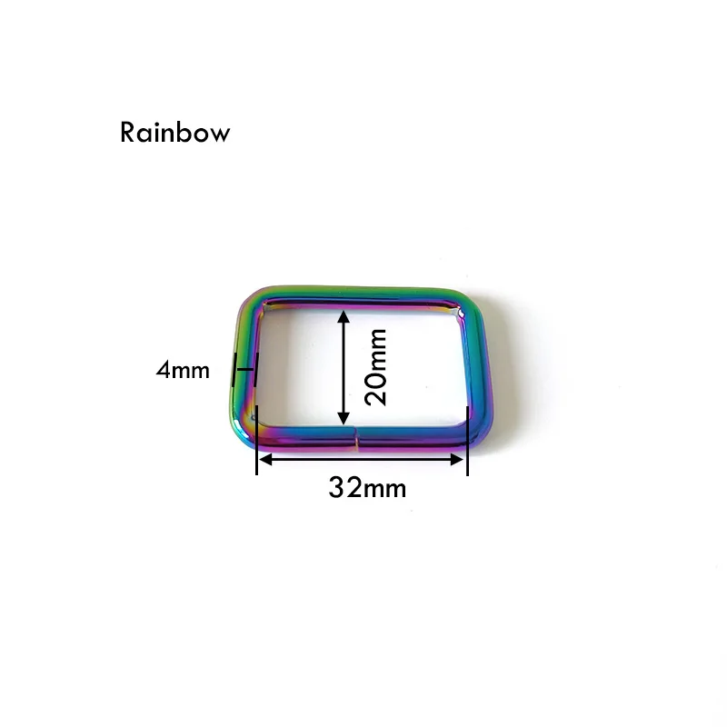 1 pz 32mm anello rettangolare in metallo collegare fibbia per borsa cinghie per cintura Hardware guinzaglio per cani collare zaino accessorio per