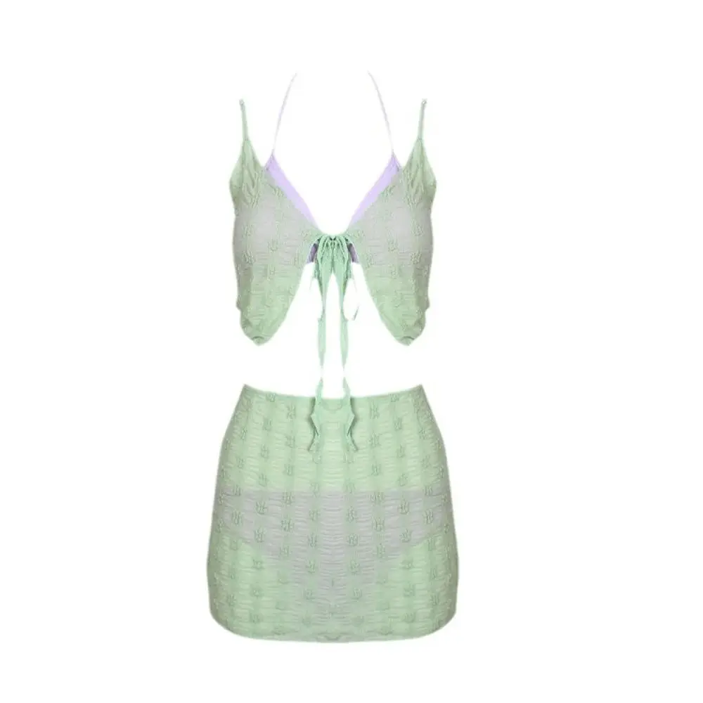 

Lace Details Women's Bikini Tummy-Control Design Pure-Sexy Fusion Pure & Sexy Bikini Slimming Design High-Waisted