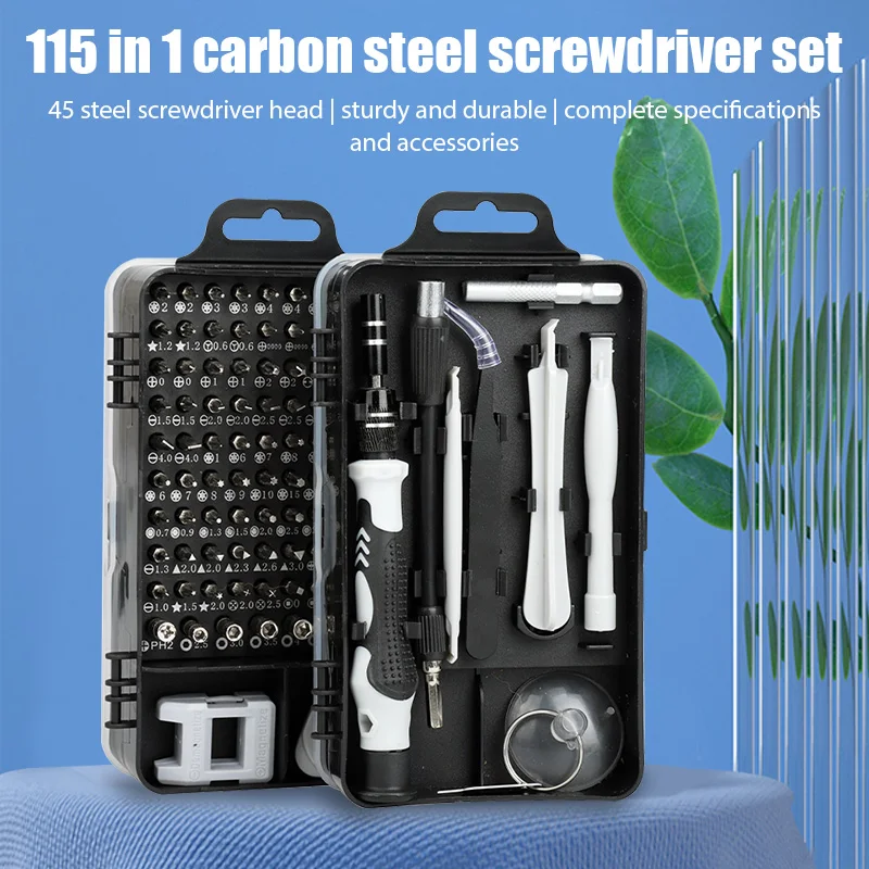 115 in 1Multifunctional Screwdriver Set Computer PC Mobile Phone Equipment Repair Screw Driver Insulation Manual Household Tools