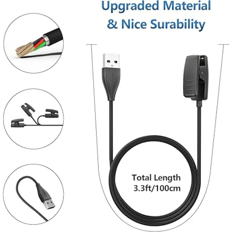 Câble de chargement USB de 100cm pour Approach G10 S20, pour Garmin Forerunner 35 230 235 630 735xt 645, support de chargement musical