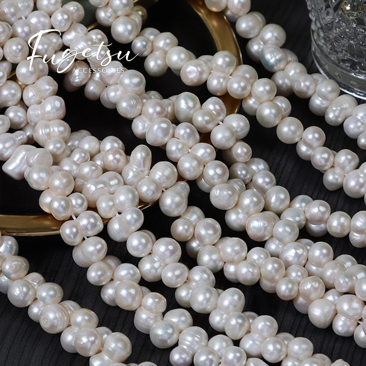 8-9mm Baroque Gourd Shaped Pearls Natural Freshwater Scattered Beads Peanuts Bead DIY Necklace Jewelry Making Accessories