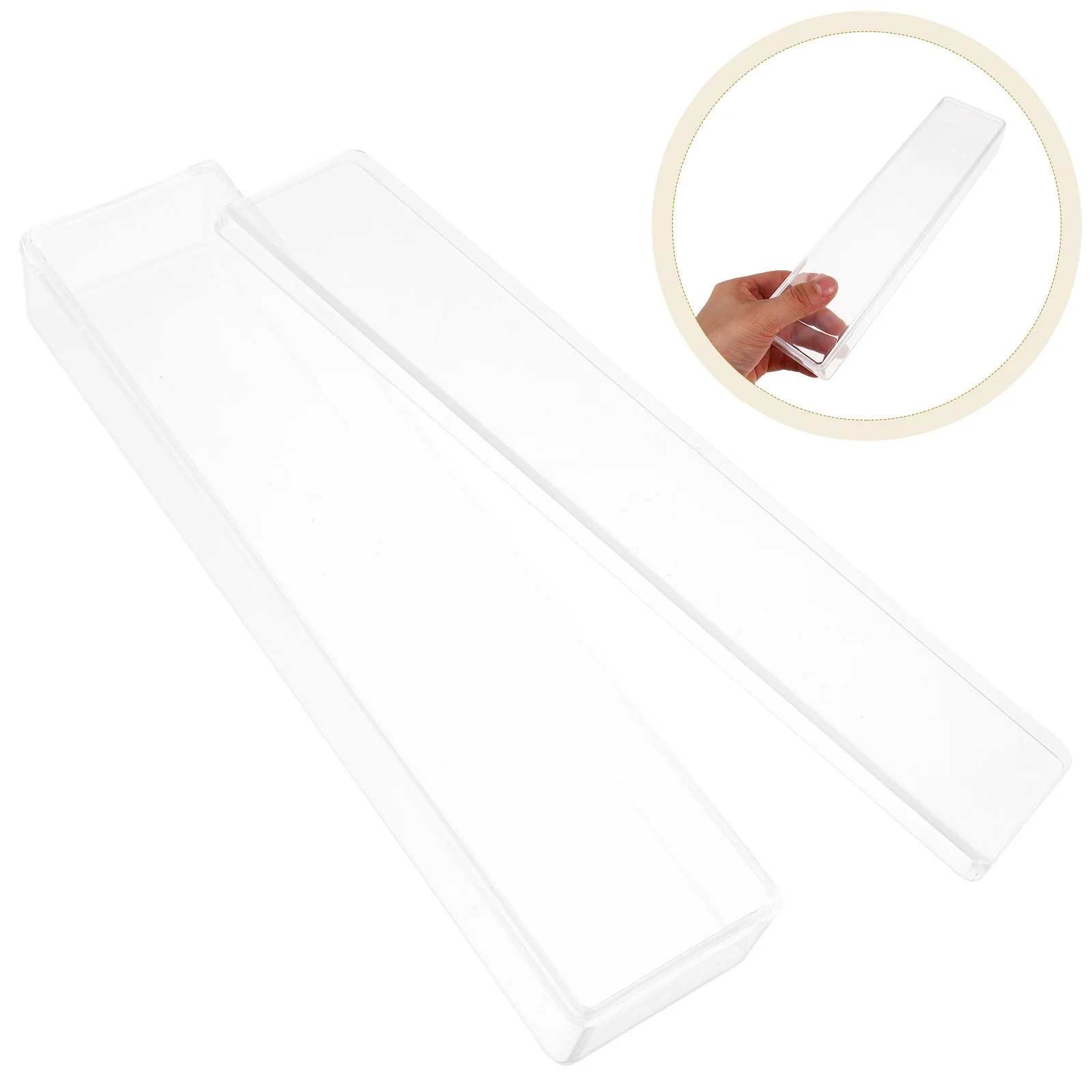 

2Pcs Harmonica Storage Box Premium Acrylic 24-Hole Transparent Case Scratch Resistant Protection Portable Musician Essential