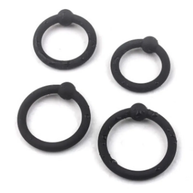 Anillo de silicona ajustable para hombre, cuerda para el pene, retardante de eyaculación, escroto, herramienta sexual duradera, color negro