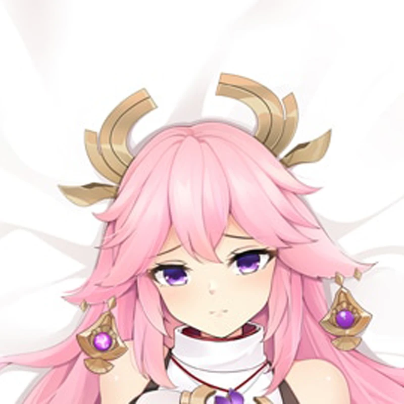 

Dakimakura Anime Pillow Cover Yae Miko Double Sided Print 2Way Cushion Cover Xmas Gifts